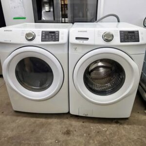 Ensemble Laveuse / Sécheuse Samsung Frontale Blanche